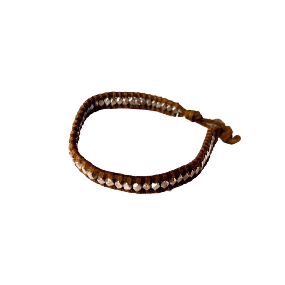 Vintage Chan Luu Leather & Sterling 925 Bracelet